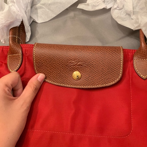 Longchamp Handbags - Red Longchamp Large Tote